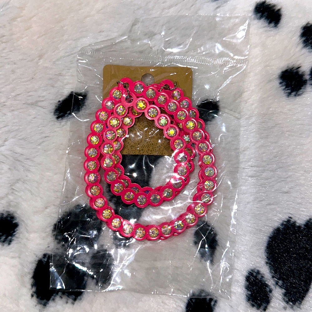 Pink Rhinestone Barbie Dreams Earrings